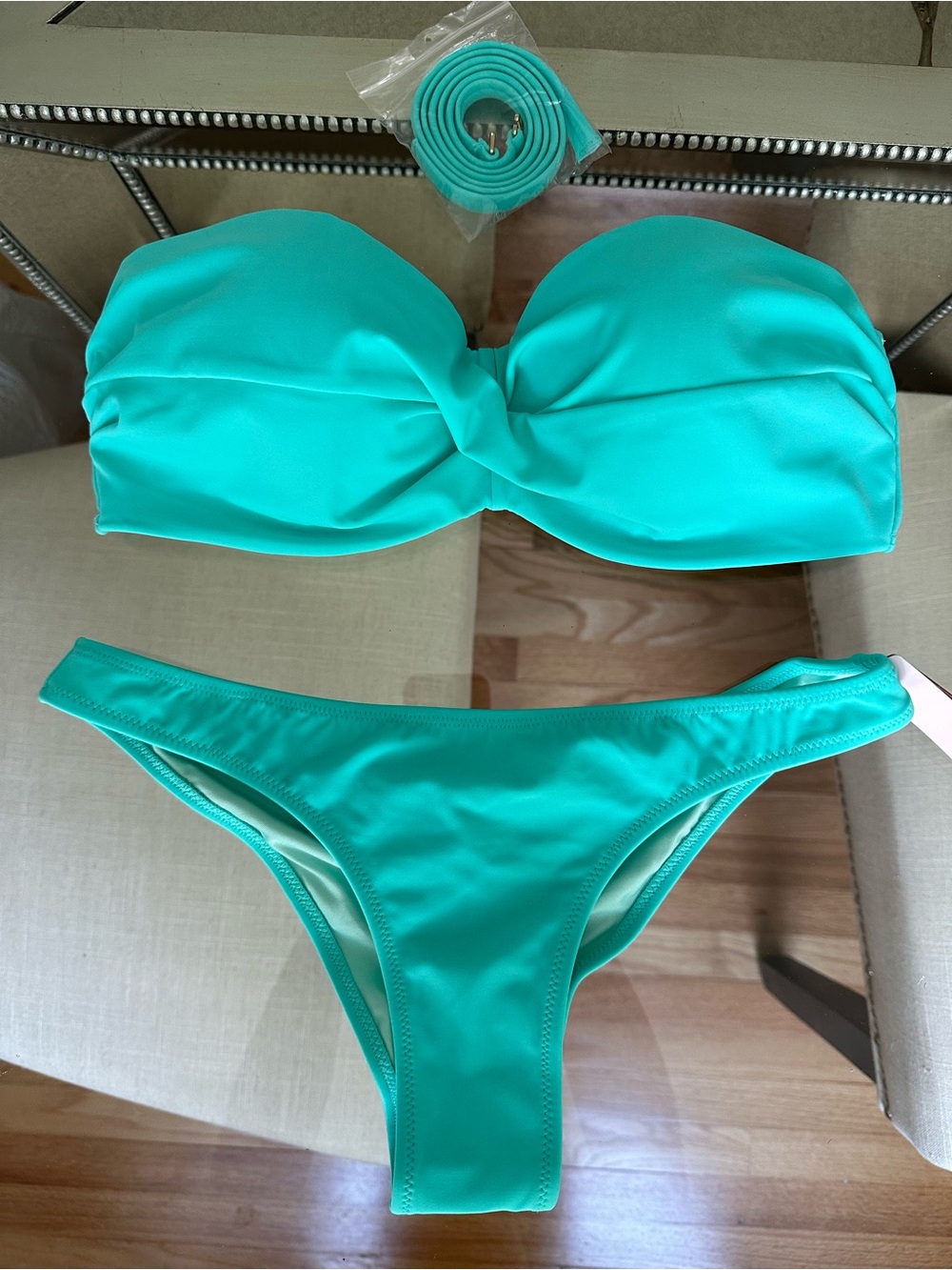 ✨NWT✨ Victoria's Secret Aqua Bandeau Bikini Set